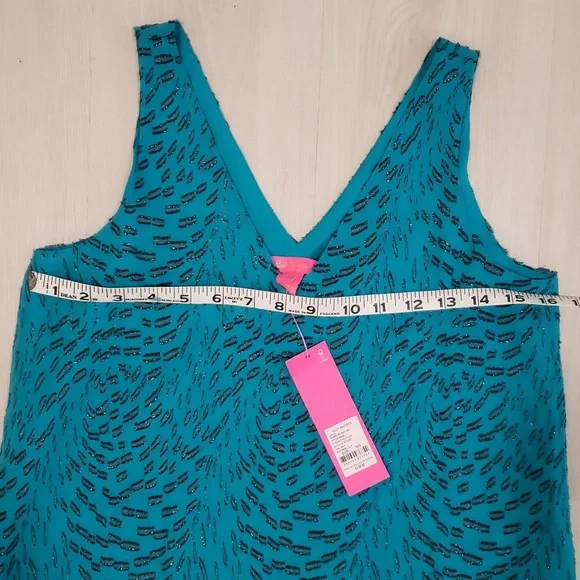 Lilly Pulitzer dressy v-neck silk tank sz XXS - Picture 5 of 8